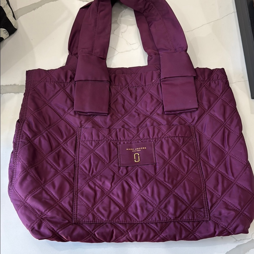 Marc Jacobs Purple Quilted Tote Bag